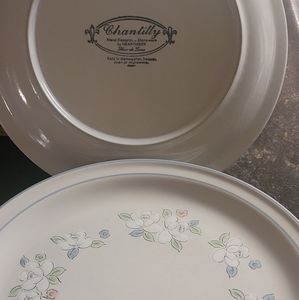 COPY - Final price drop! Chantilly hand decorated stoneware by hearthside